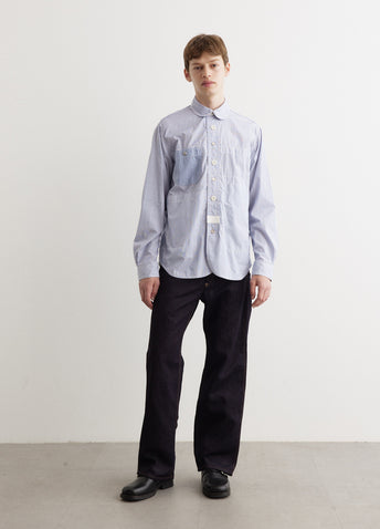 Cotton Stripe x Check Shirt