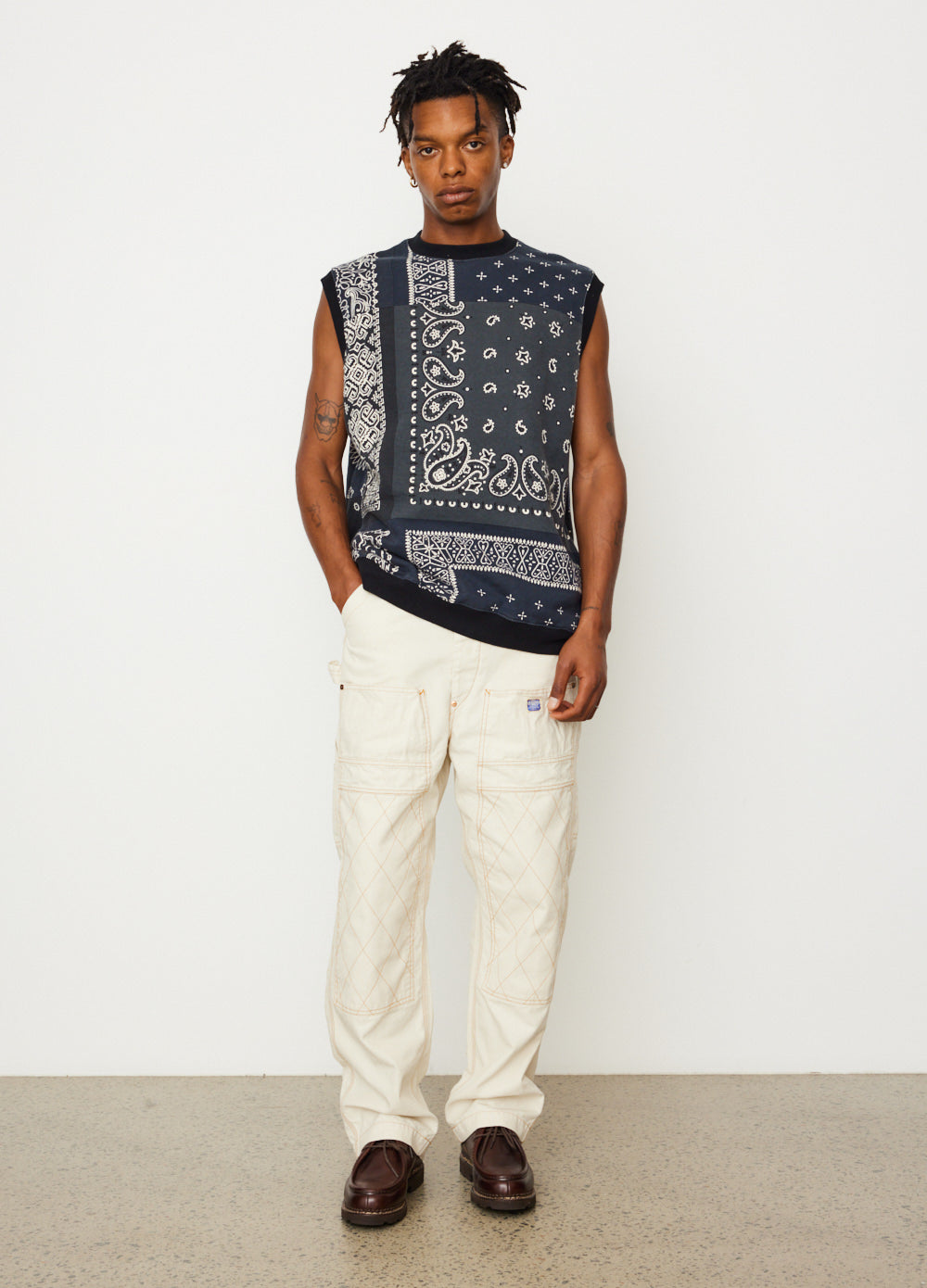 30-SWT Knit Bandana Big Vest