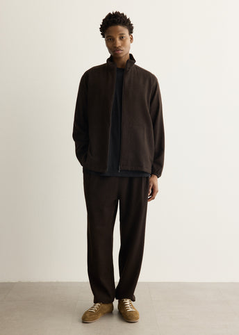 Cashmere Mixed High Neck Blouson