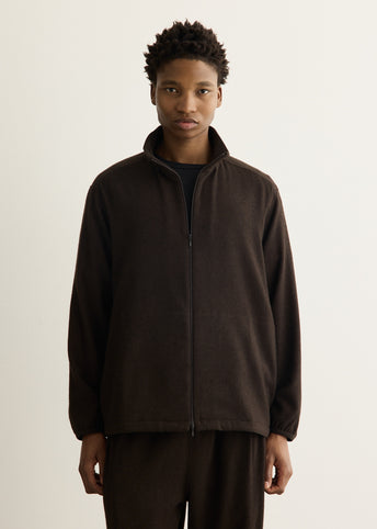 Cashmere Mixed High Neck Blouson