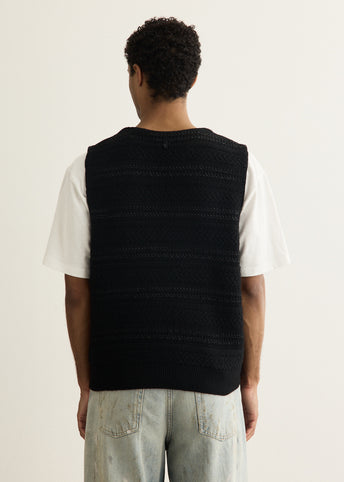 Structure Stripe Knit Vest