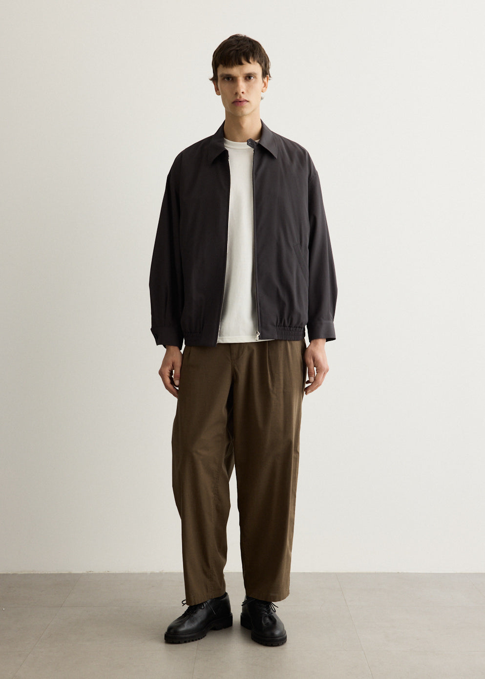 Brushed Cotton Gabardine Swing Top Jacket
