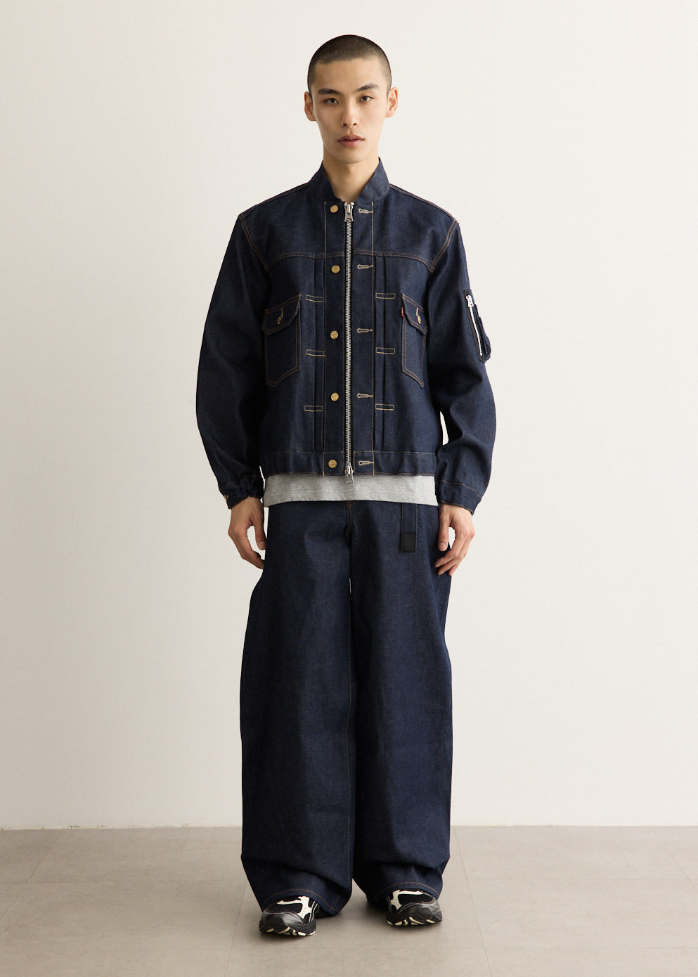 x Sacai Belted Wide Pant