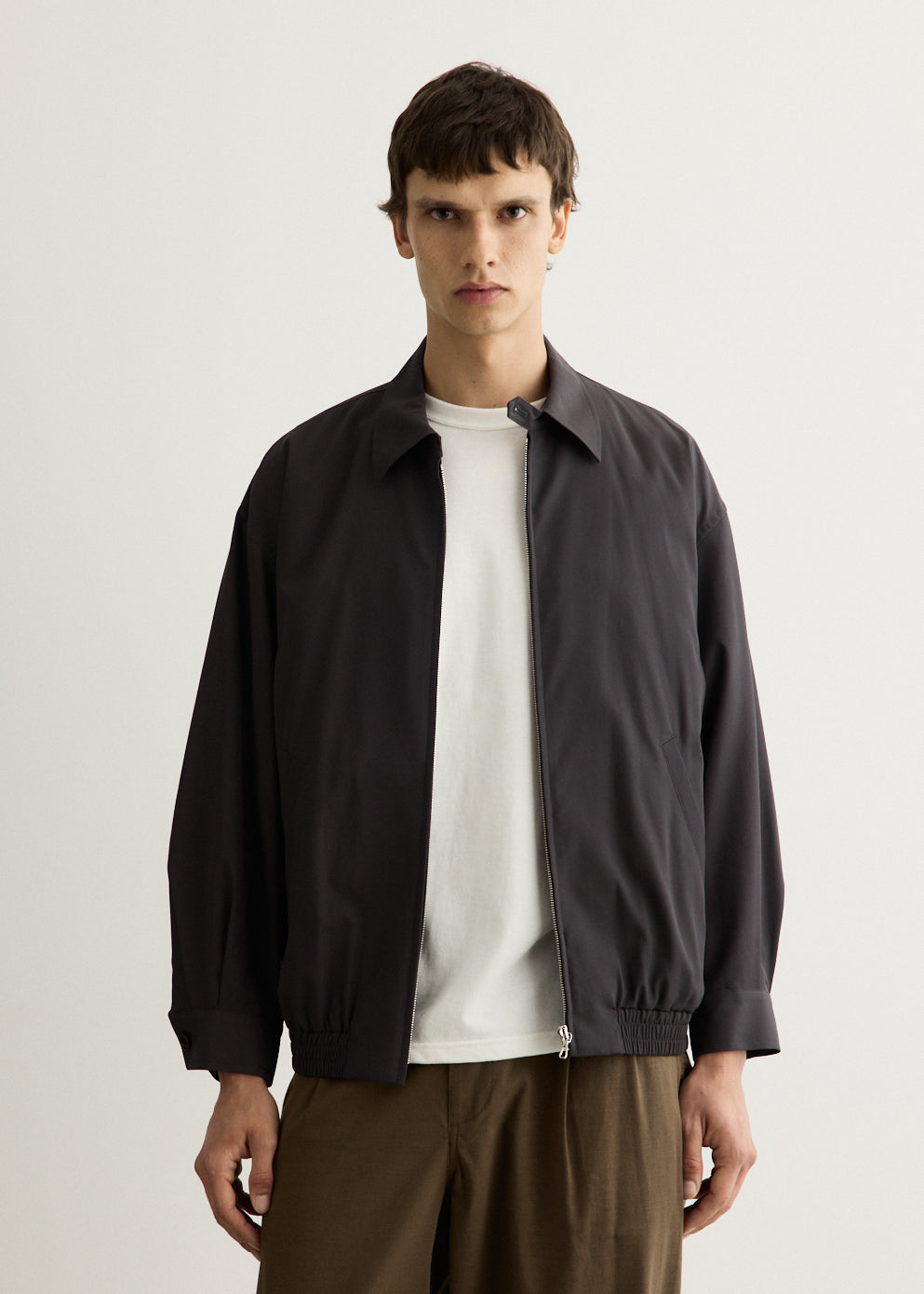 Brushed Cotton Gabardine Swing Top Jacket
