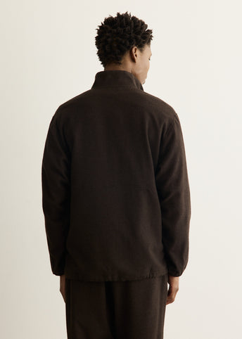 Cashmere Mixed High Neck Blouson