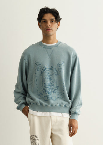 Fountain Stamp Faded Relaxed Sweatshirt
