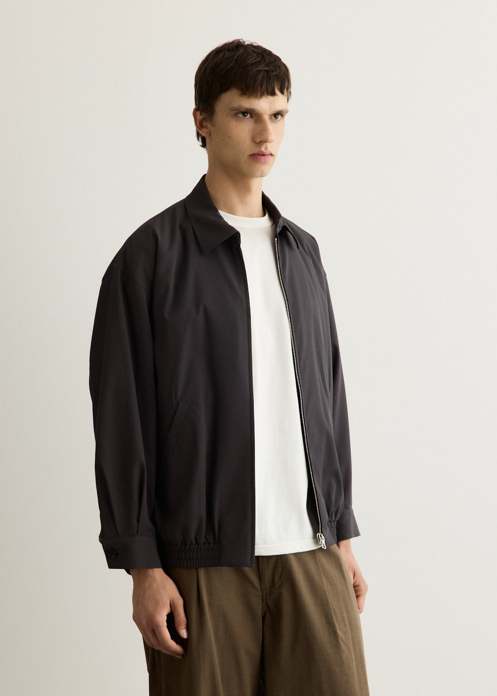 Brushed Cotton Gabardine Swing Top Jacket