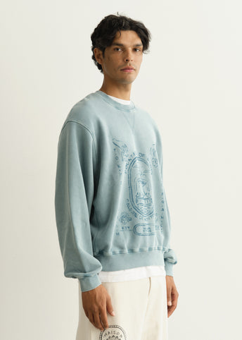 Fountain Stamp Faded Relaxed Sweatshirt