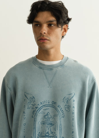 Fountain Stamp Faded Relaxed Sweatshirt
