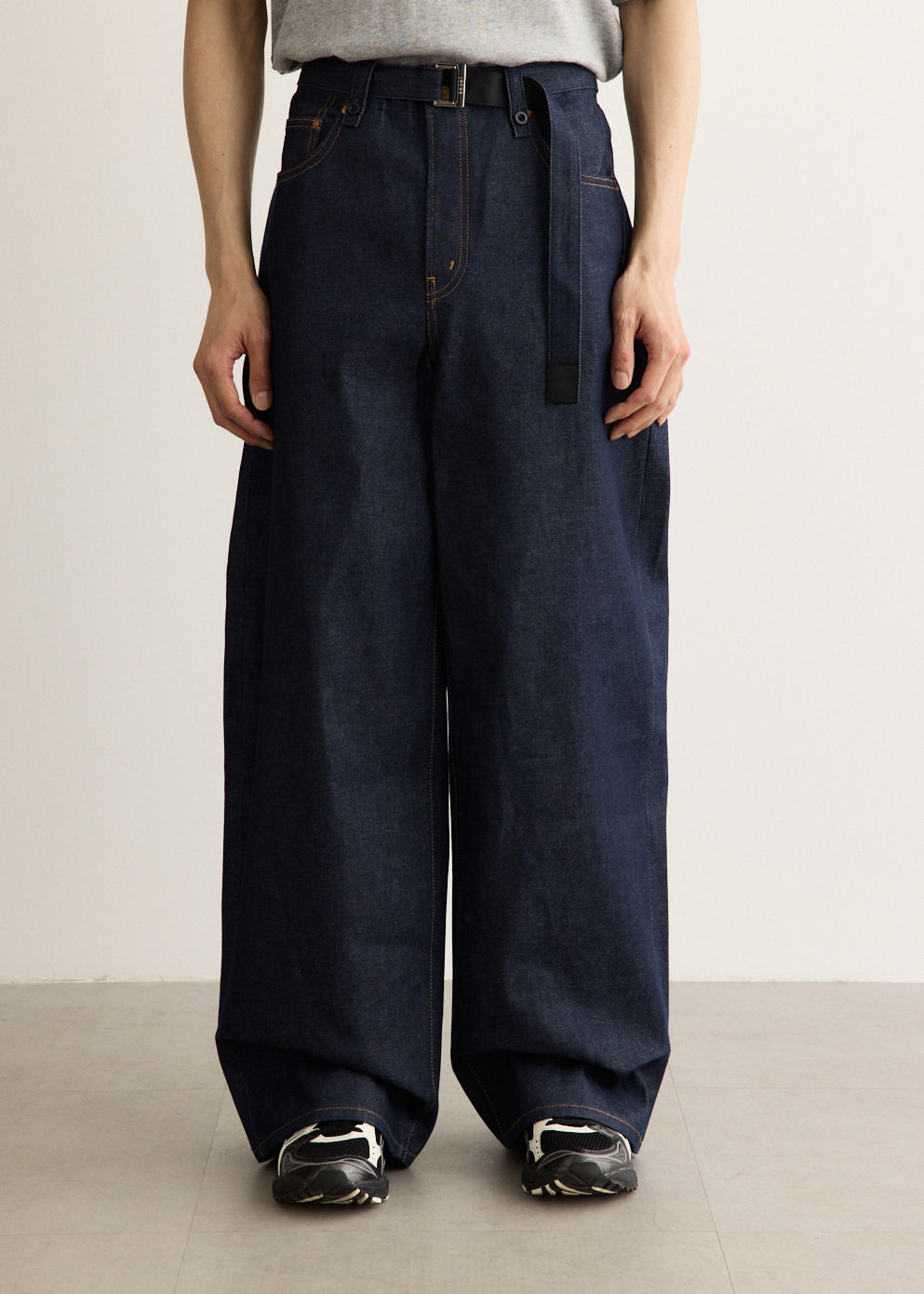 x Sacai Belted Wide Pant
