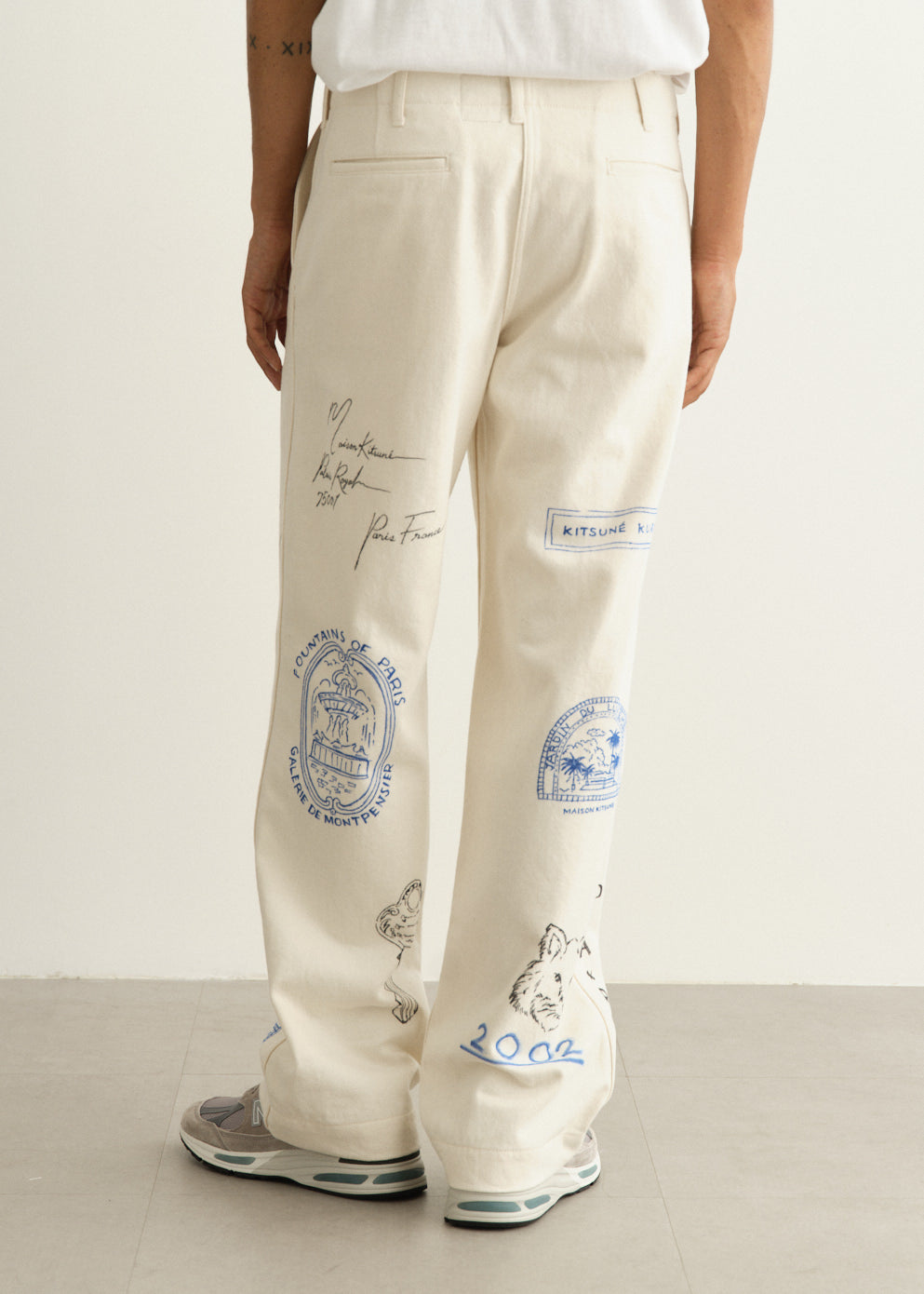 x Kuro Handwritten Postcard Pants