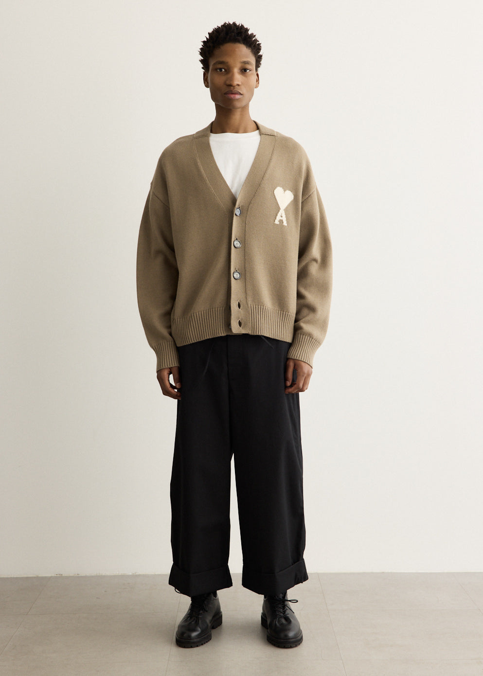 Cardigan With Contrasted Ami De Coeur