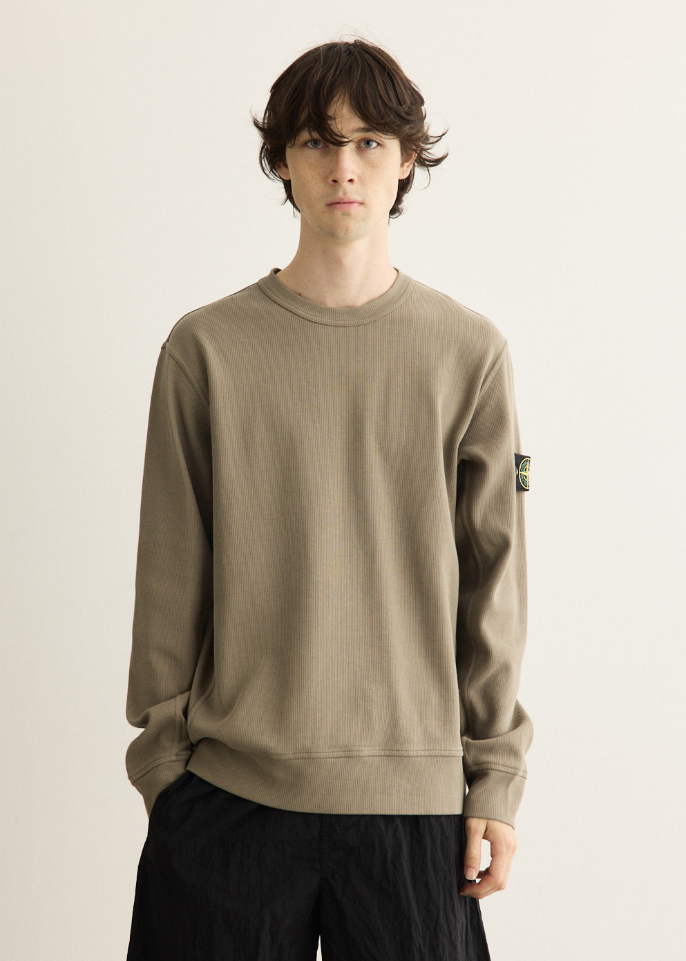 Organic Cotton Interlock Badge Crew