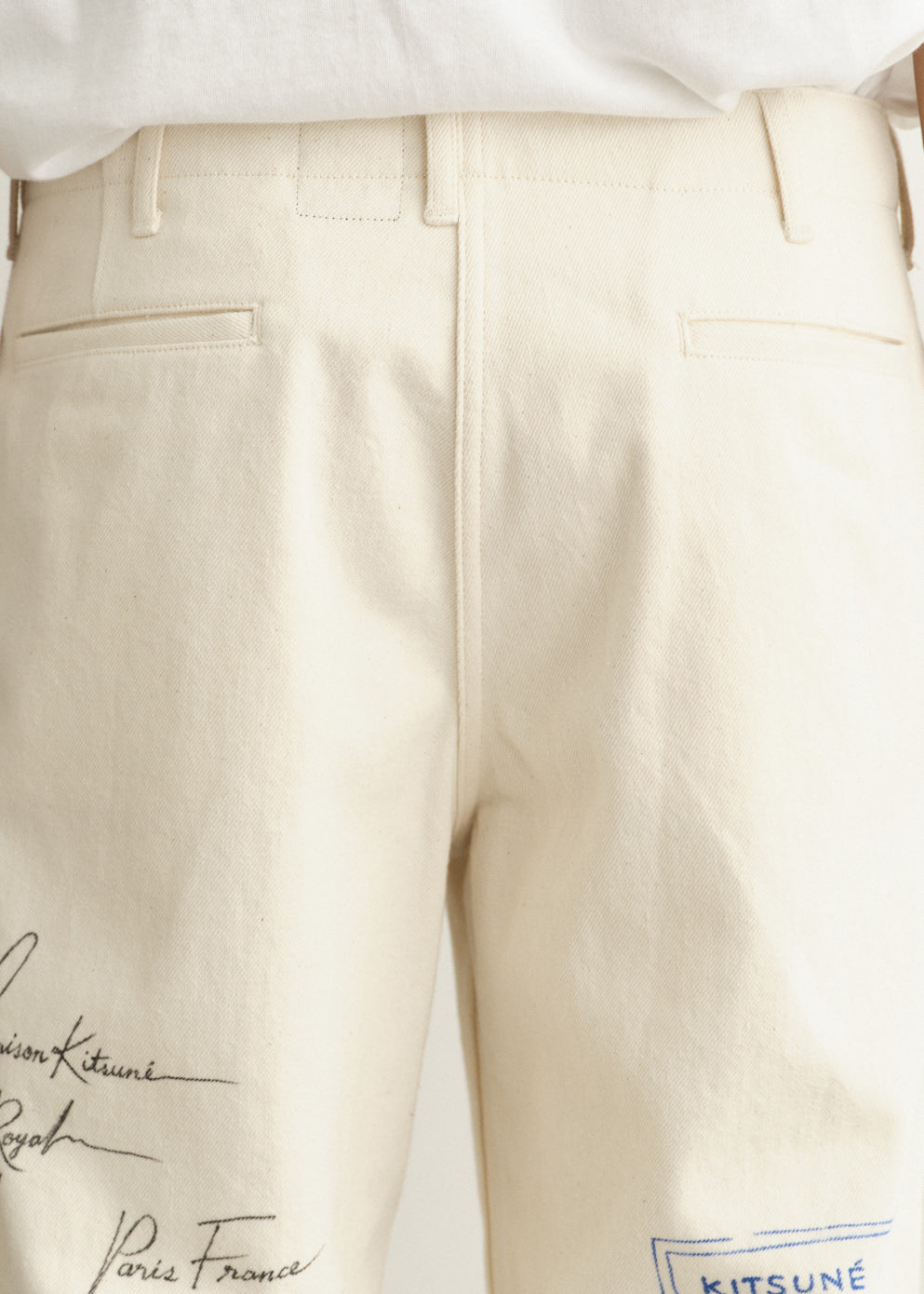x Kuro Handwritten Postcard Pants