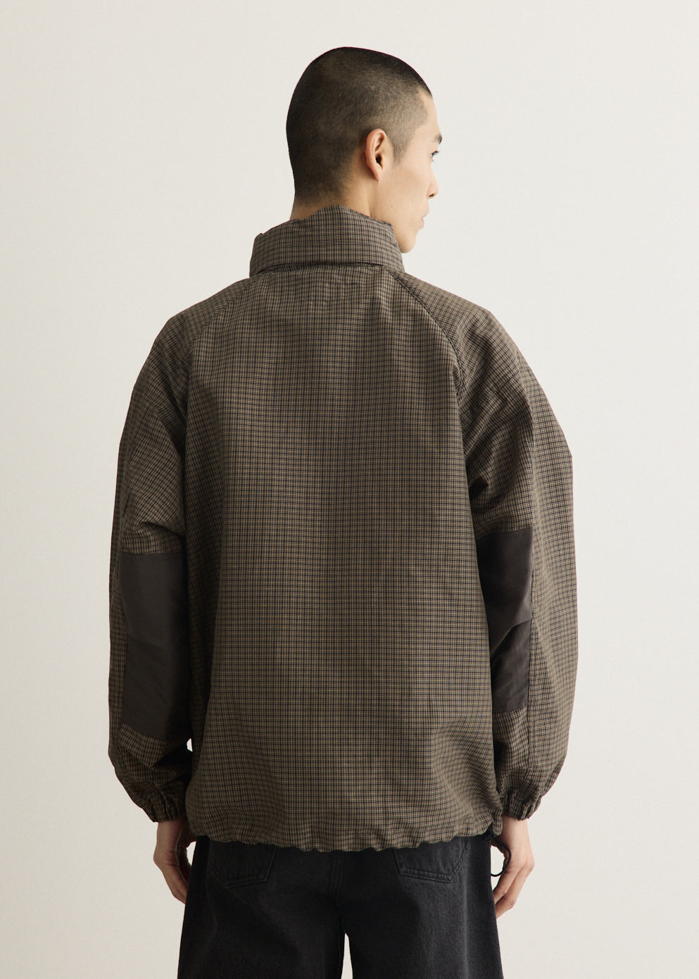 Polyester Ramie Check Jacket