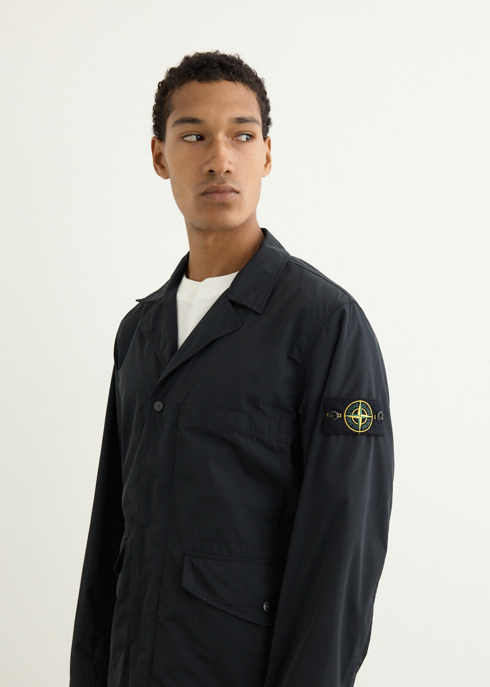 Micro Twill Concealed Zip Blazer