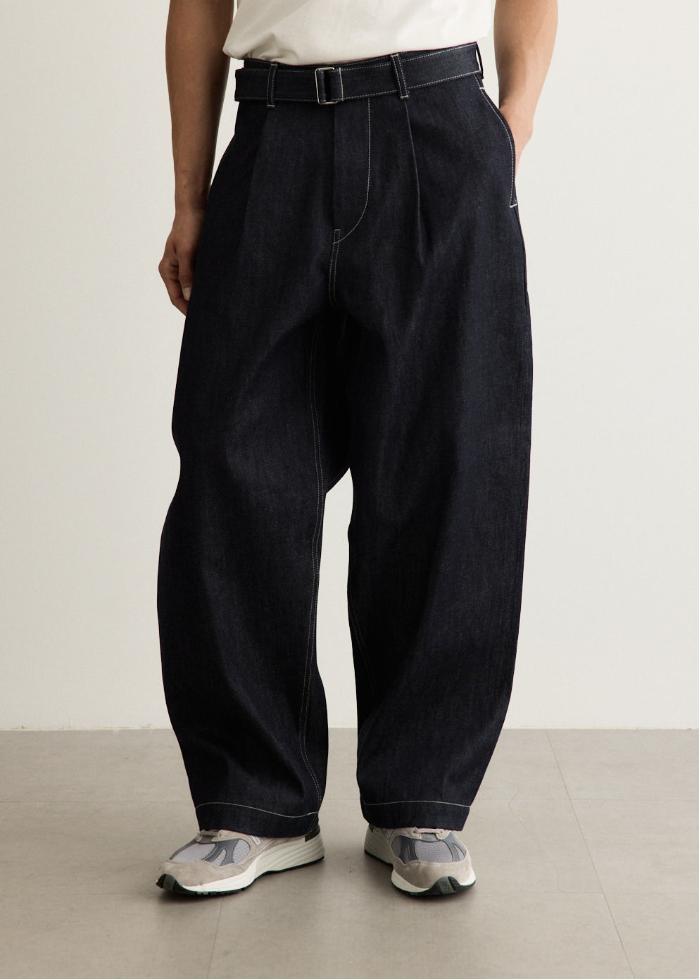Selvage Denim Belted Pants
