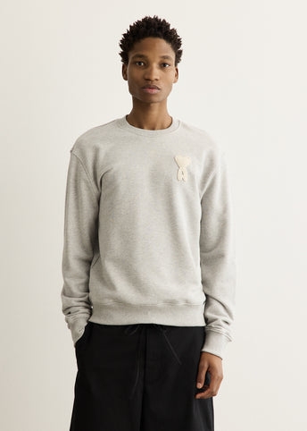 Crewneck Sweater With Knitted Logo