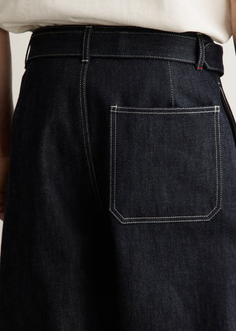 Selvage Denim Belted Pants