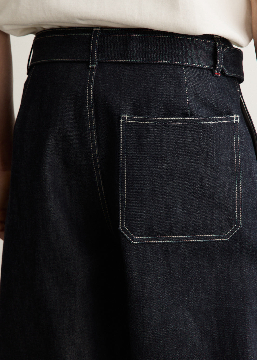 Selvage Denim Belted Pants