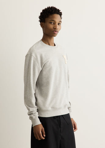 Crewneck Sweater With Knitted Logo