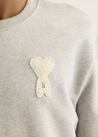 Crewneck Sweater With Knitted Logo