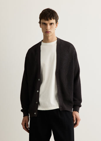 Coiled Wool Nylon Cardigan