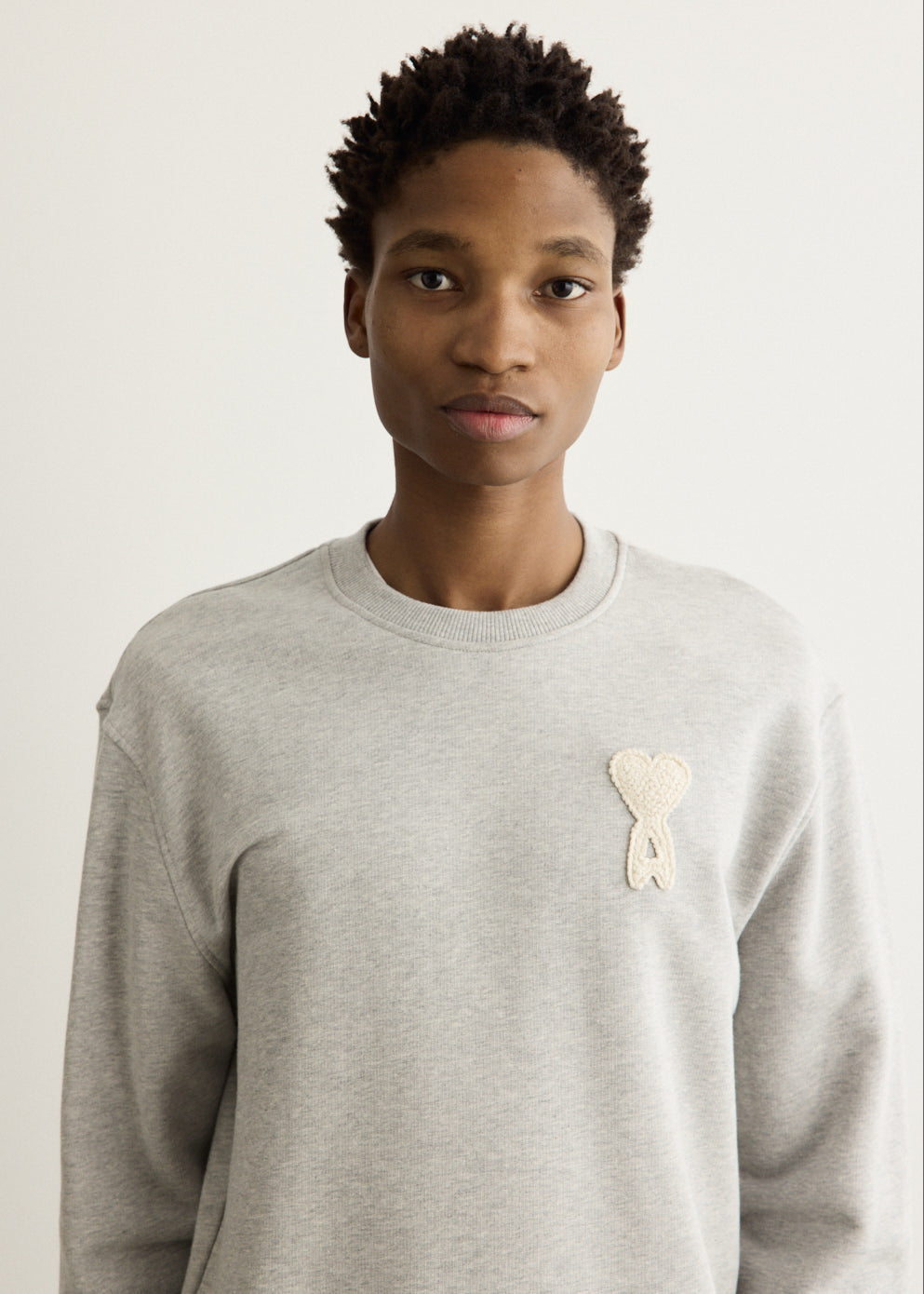 Crewneck Sweater With Knitted Logo