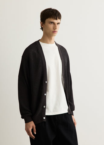 Coiled Wool Nylon Cardigan