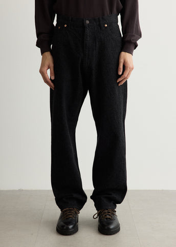 5P Zipper Front Denim Pants