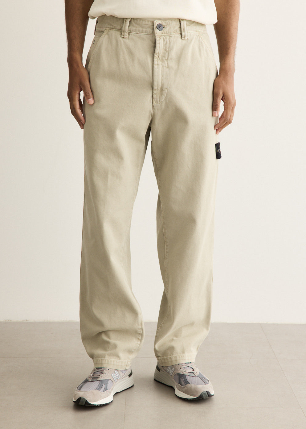 Organic Panama Cotton Garment Dyed Chino Trousers