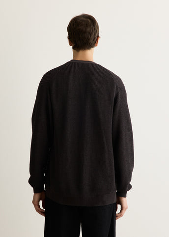 Coiled Wool Nylon Cardigan