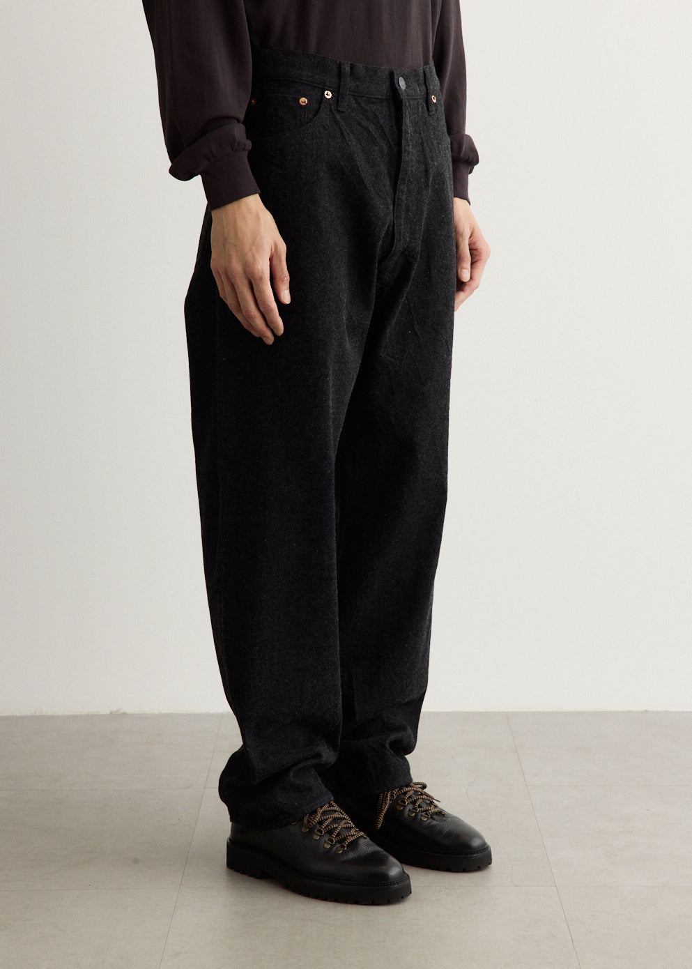 5P Zipper Front Denim Pants