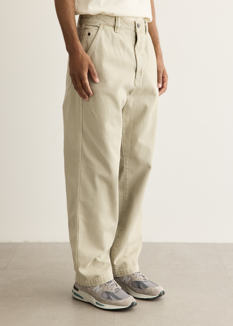 Organic Panama Cotton Garment Dyed Chino Trousers
