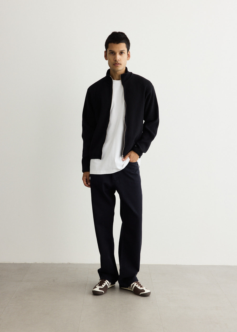 Teno Military Rib Zip Cardigan