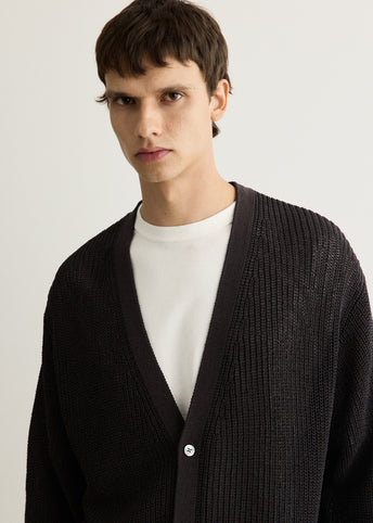 Coiled Wool Nylon Cardigan