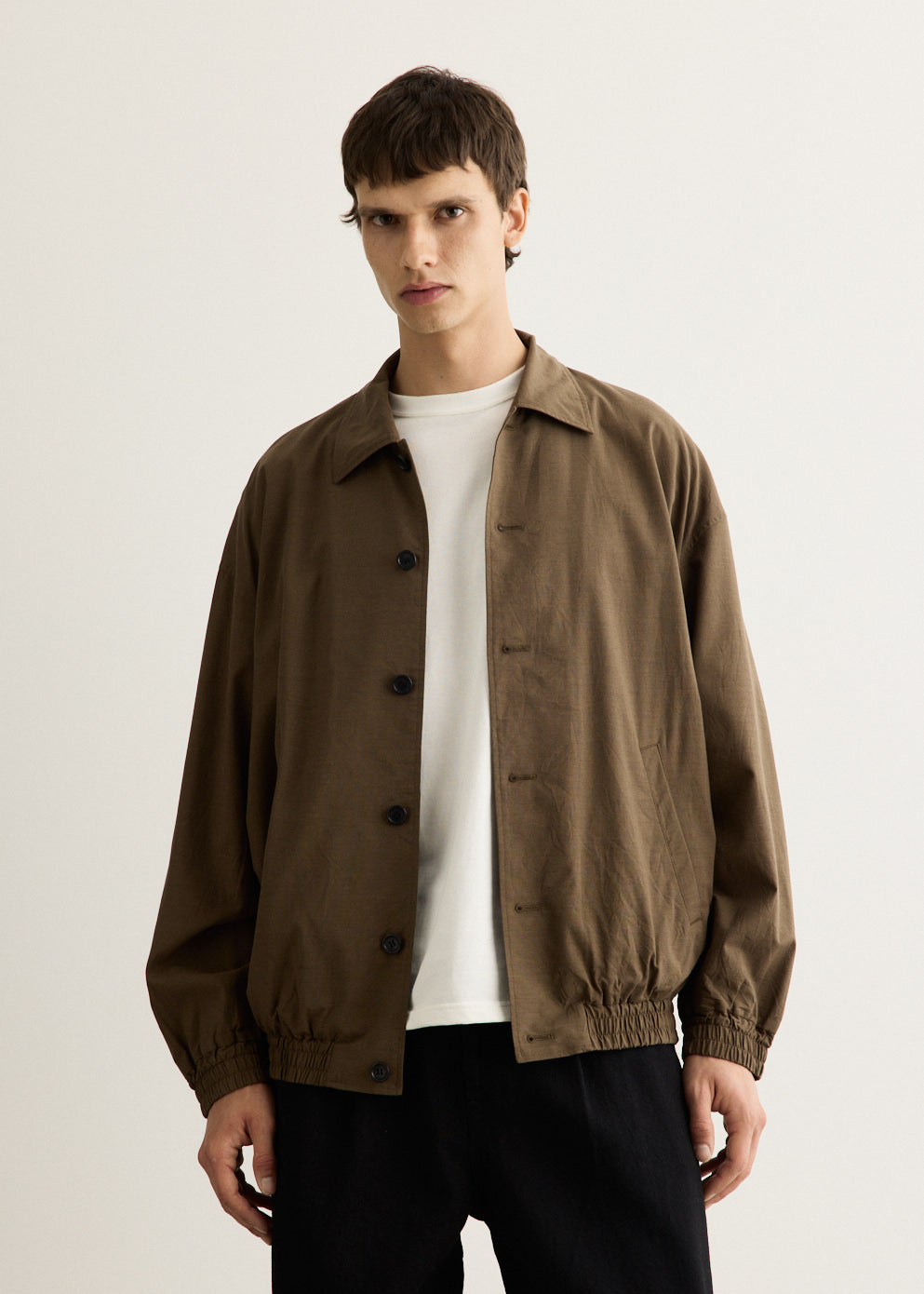 Cotton Wool Poplin Oversized Blouson