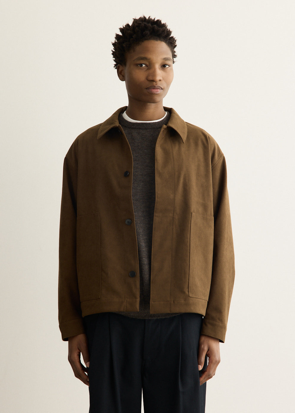 Synthetic Leather Short Blouson