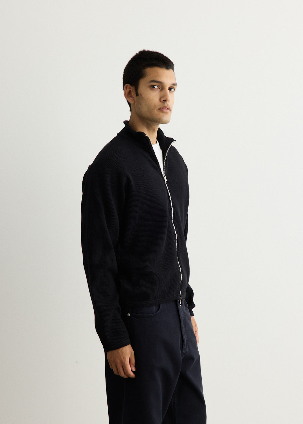 Teno Military Rib Zip Cardigan