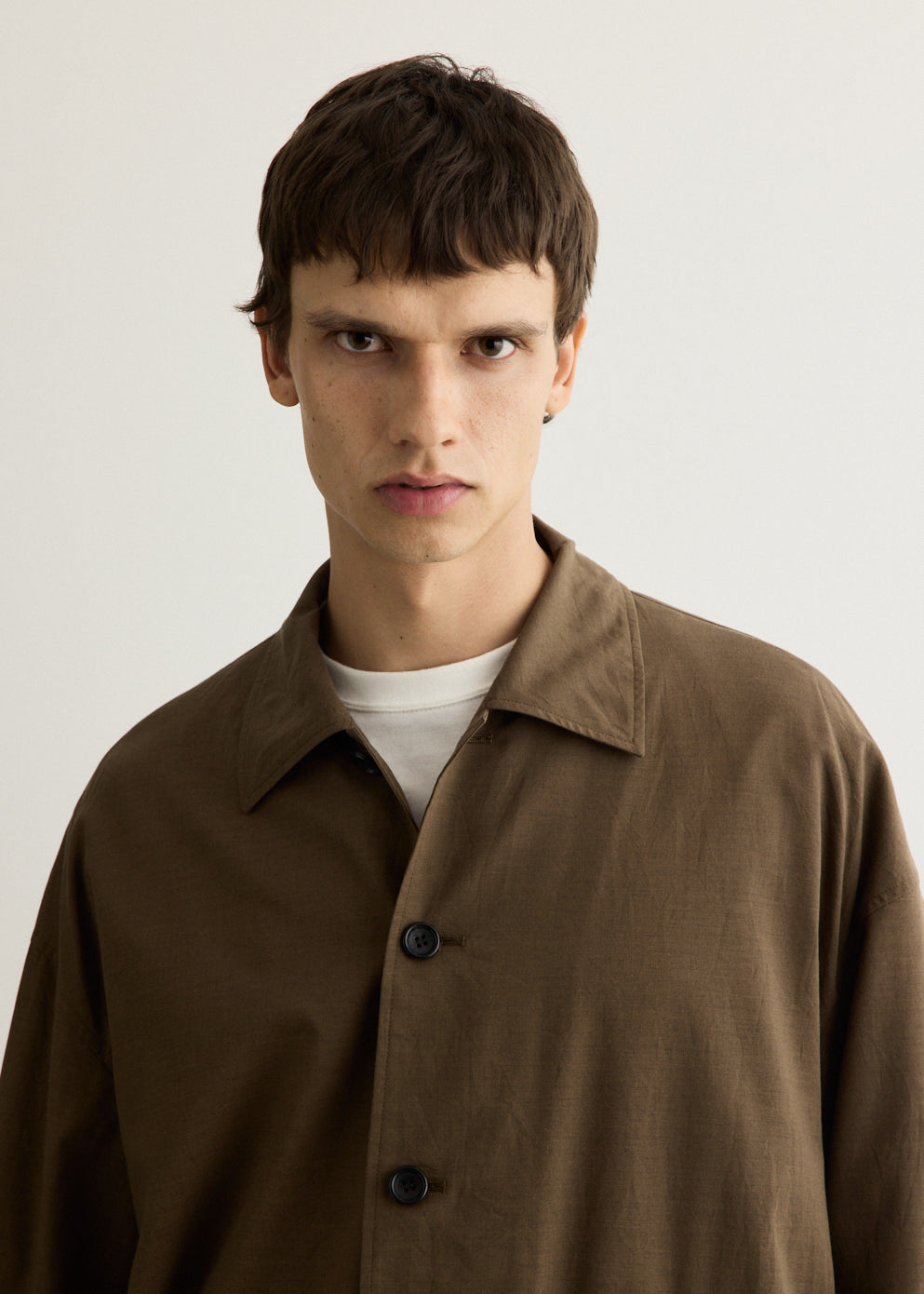 Cotton Wool Poplin Oversized Blouson