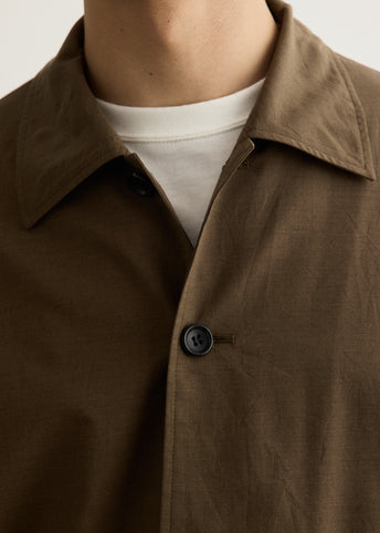 Cotton Wool Poplin Oversized Blouson