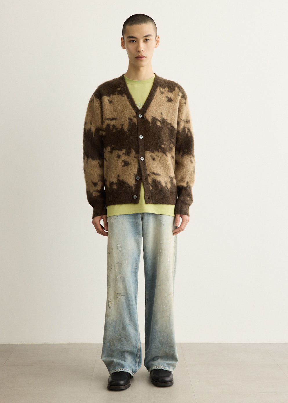Mohair Splatter Cardigan
