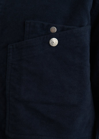Cotton Moleskin Patch Pocket Overshirt