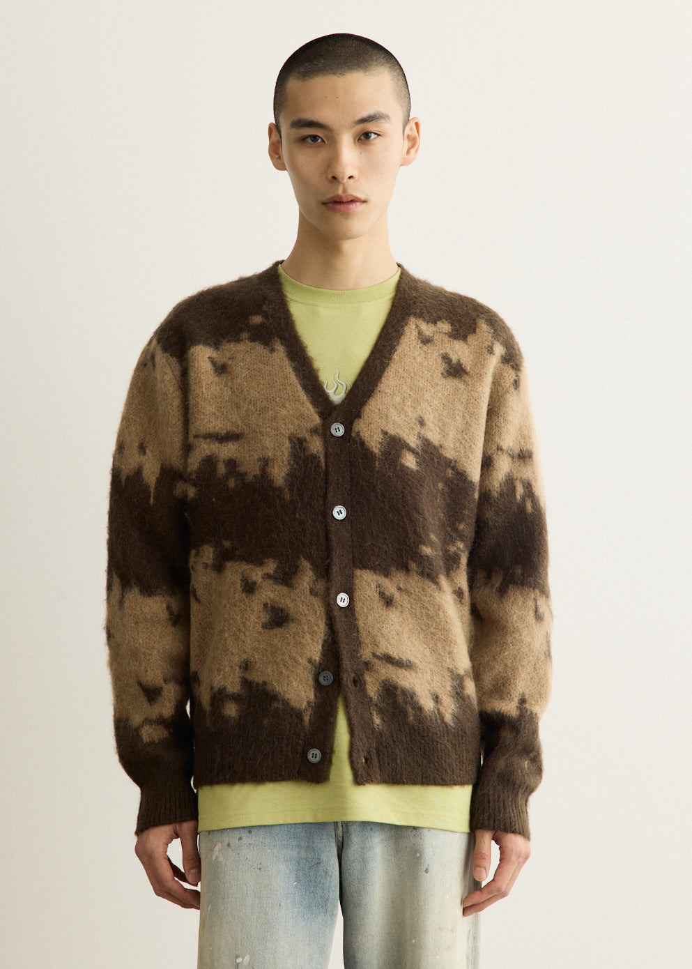 Mohair Splatter Cardigan