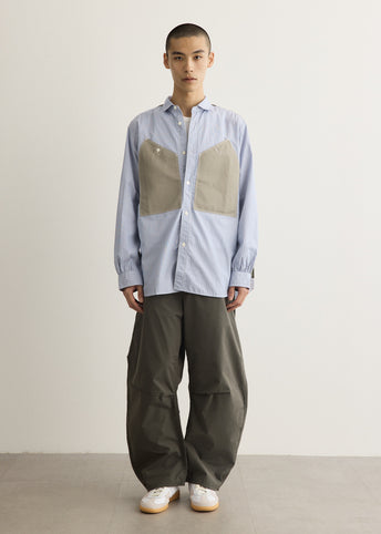 Cotton Poplin Curved Pants