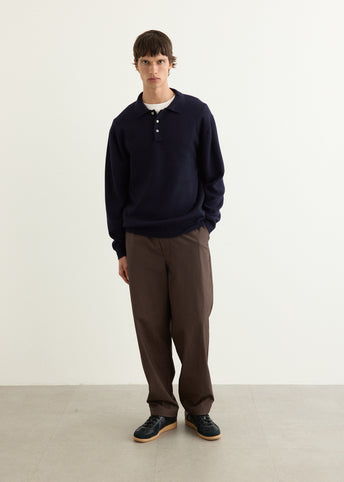 Classic Long Sleeve Knit Polo