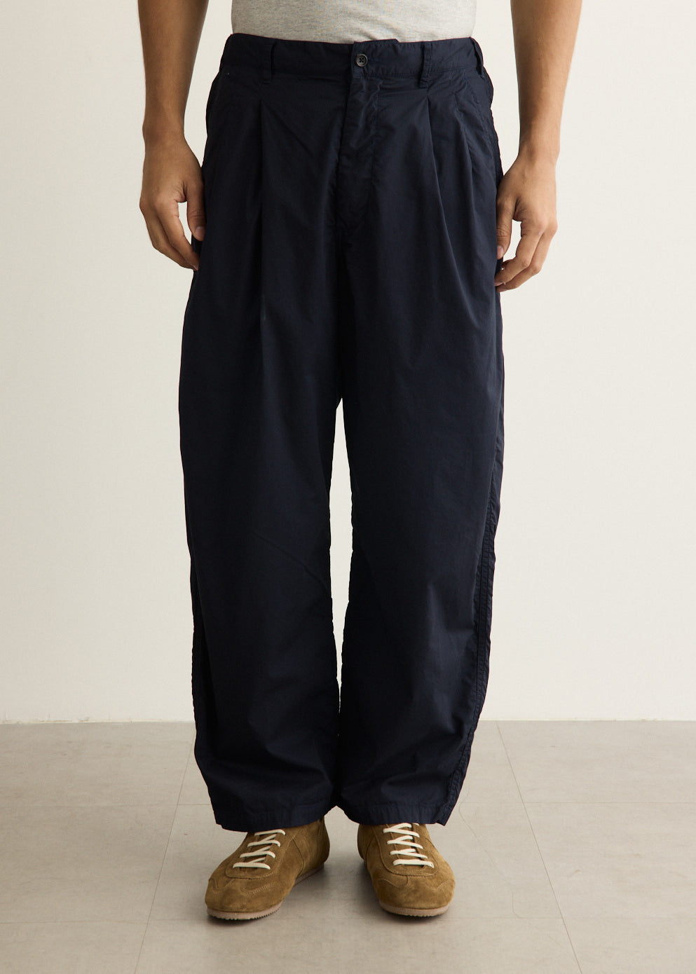 Garment Dyed Typewriter Oversized Slacks