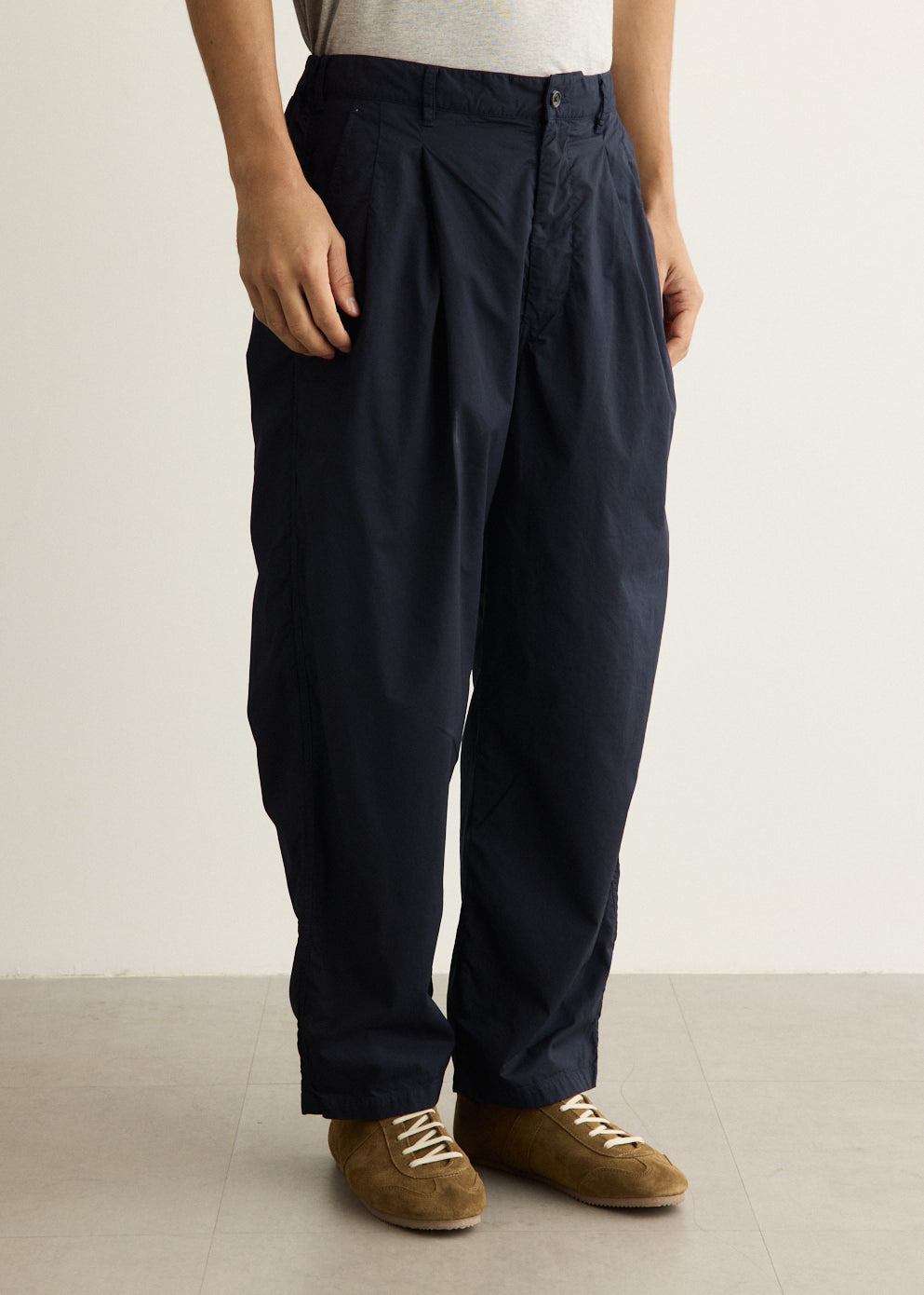 Garment Dyed Typewriter Oversized Slacks