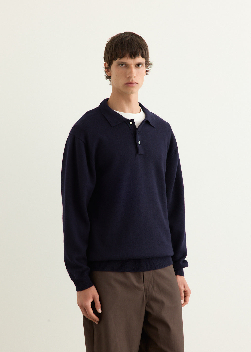 Classic Long Sleeve Knit Polo