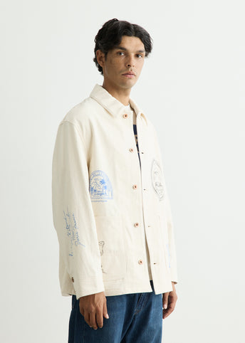 x Kuro Handwritten Postcard Work Jacket